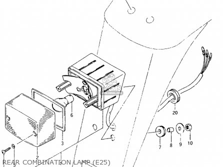 REAR COMBINATION LAMP (E25) - TS50XK 1987 (H) (E02 E16 E18 E21 E25)