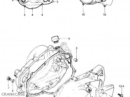 CRANKCASE COVER - TS50XK 1987 (H) (E02 E16 E18 E21 E25)