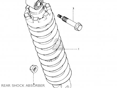REAR SHOCK ABSORBER - TS50XK 1987 (H) (E02 E16 E18 E21 E25)