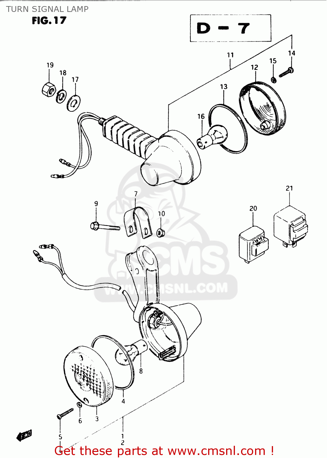 TURN SIGNAL LAMP TS50XK 1988 (J) (E01 E02 E16 E18 E21 E25)