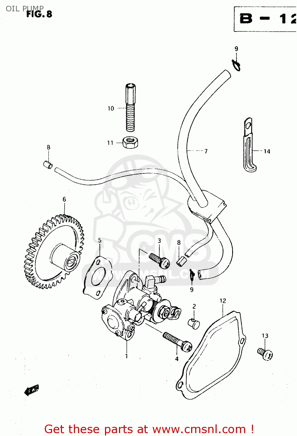 OIL PUMP TS50XK 1988 (J) (E01 E02 E16 E18 E21 E25)