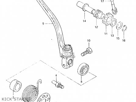 KICK STARTER - TS50XK 1988 (J) (E01 E02 E16 E18 E21 E25)