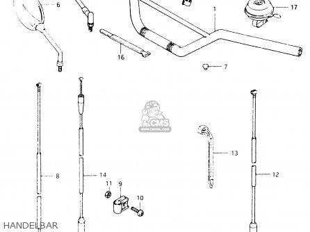 HANDELBAR - TS50XK 1988 (J) (E01 E02 E16 E18 E21 E25)