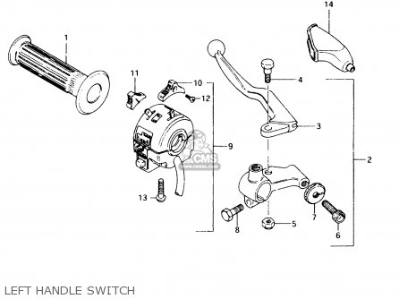LEFT HANDLE SWITCH - TS50XK 1988 (J) (E01 E02 E16 E18 E21 E25)