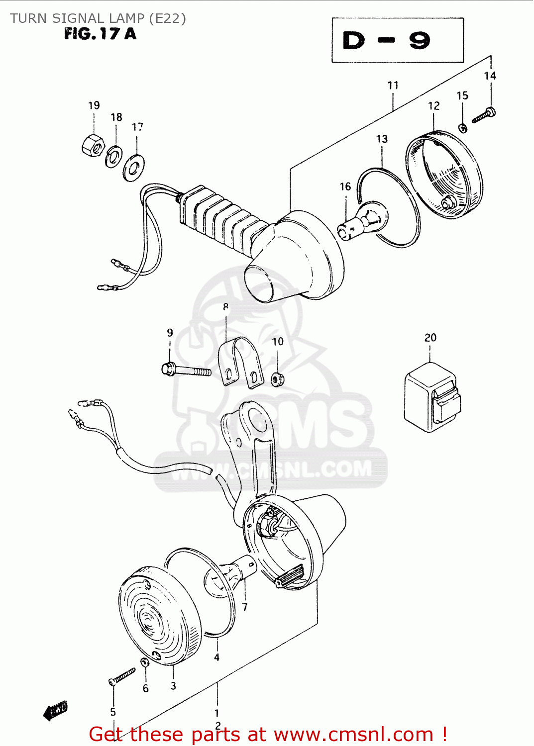 TURN SIGNAL LAMP (E22) TS50XK 1991 (M) (E01 E02 E16 E17 E18 E21 E22 E25)