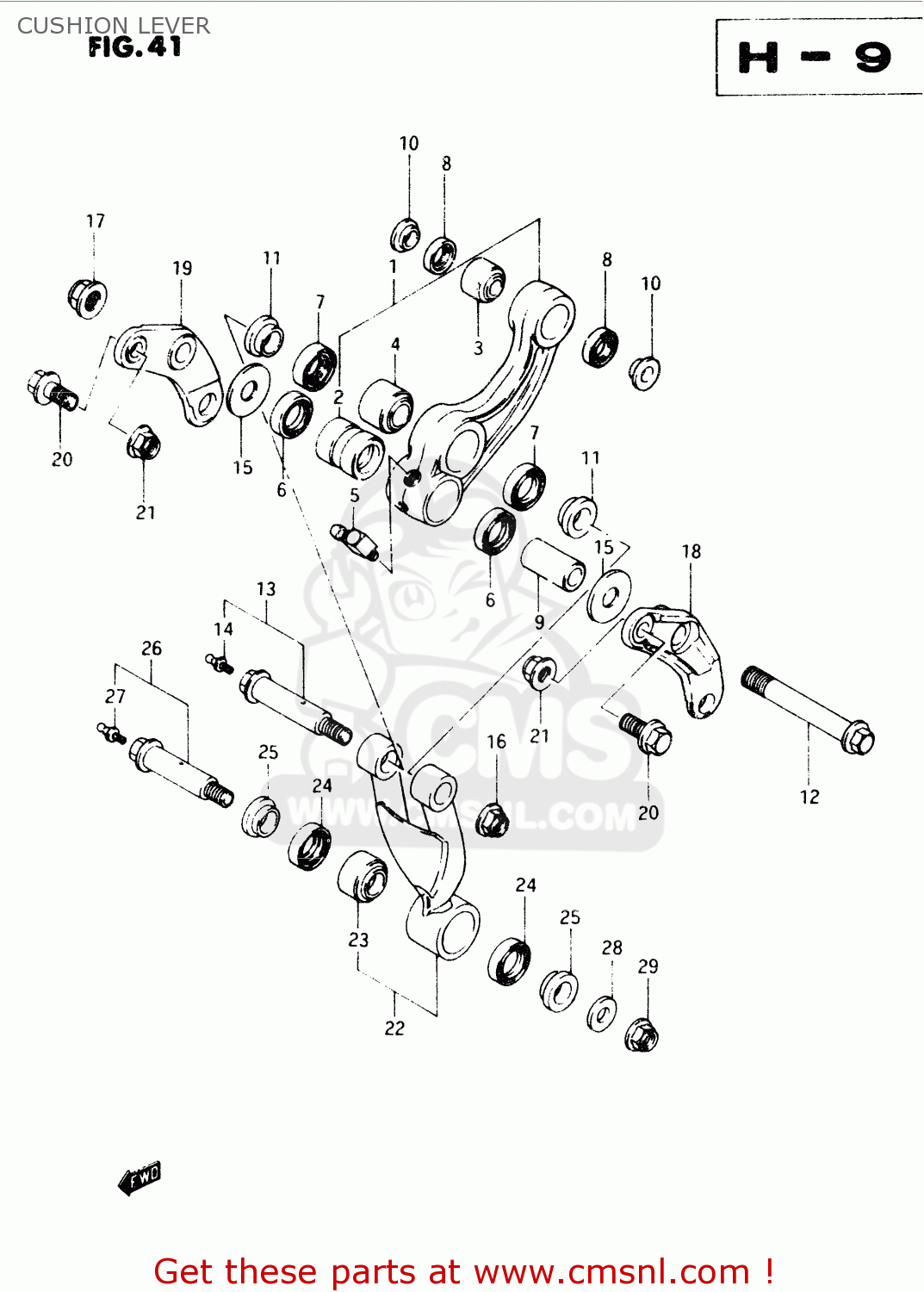 CUSHION LEVER TS50XK 1991 (M) (E01 E02 E16 E17 E18 E21 E22 E25)