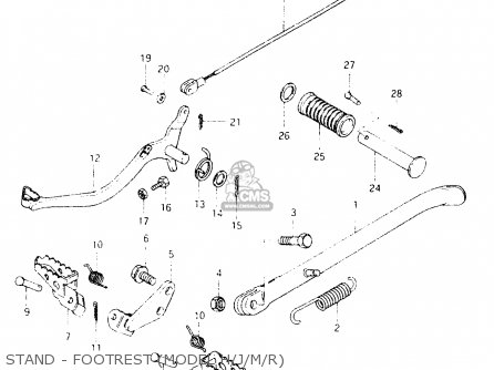 STAND - FOOTREST (MODEL H/J/M/R) - TS50XK 1991 (M) (E01 E02 E16 E17 E18 E21 E22 E25)