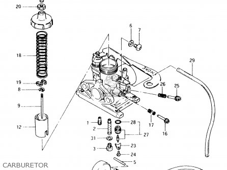CARBURETOR - TS50XK 1991 (M) (E01 E02 E16 E17 E18 E21 E22 E25)