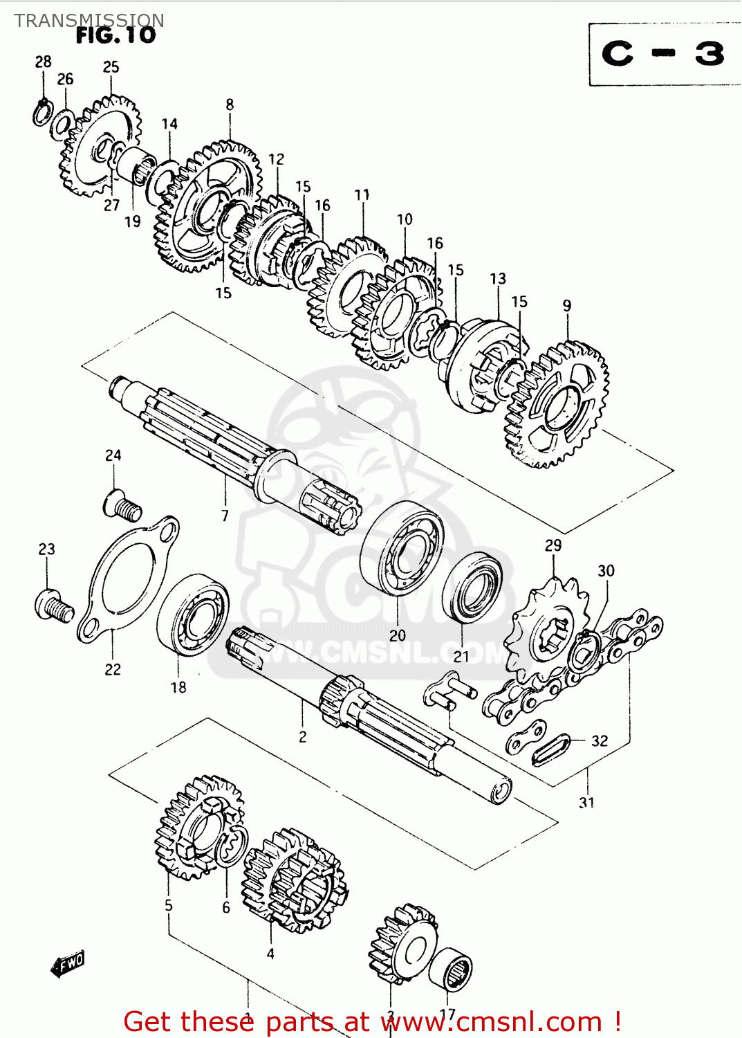 TRANSMISSION TS50XK 1994 (R) (E01 E02 E16 E17 E18 E22 E25)