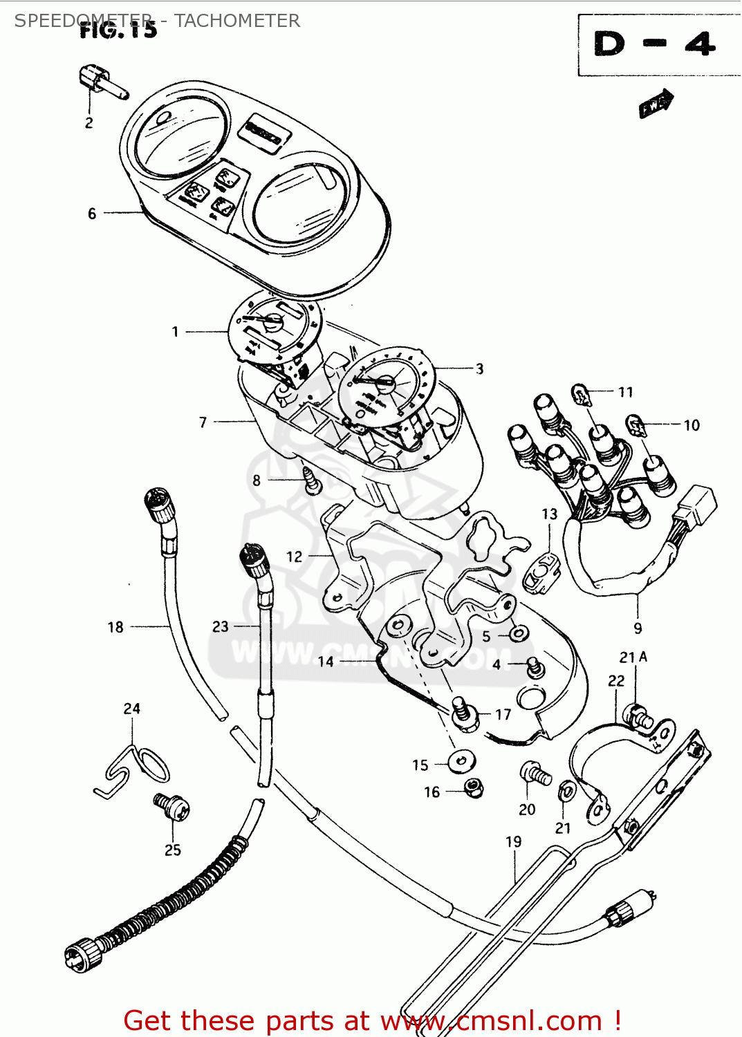 SPEEDOMETER - TACHOMETER TS50XK 1994 (R) (E01 E02 E16 E17 E18 E22 E25)