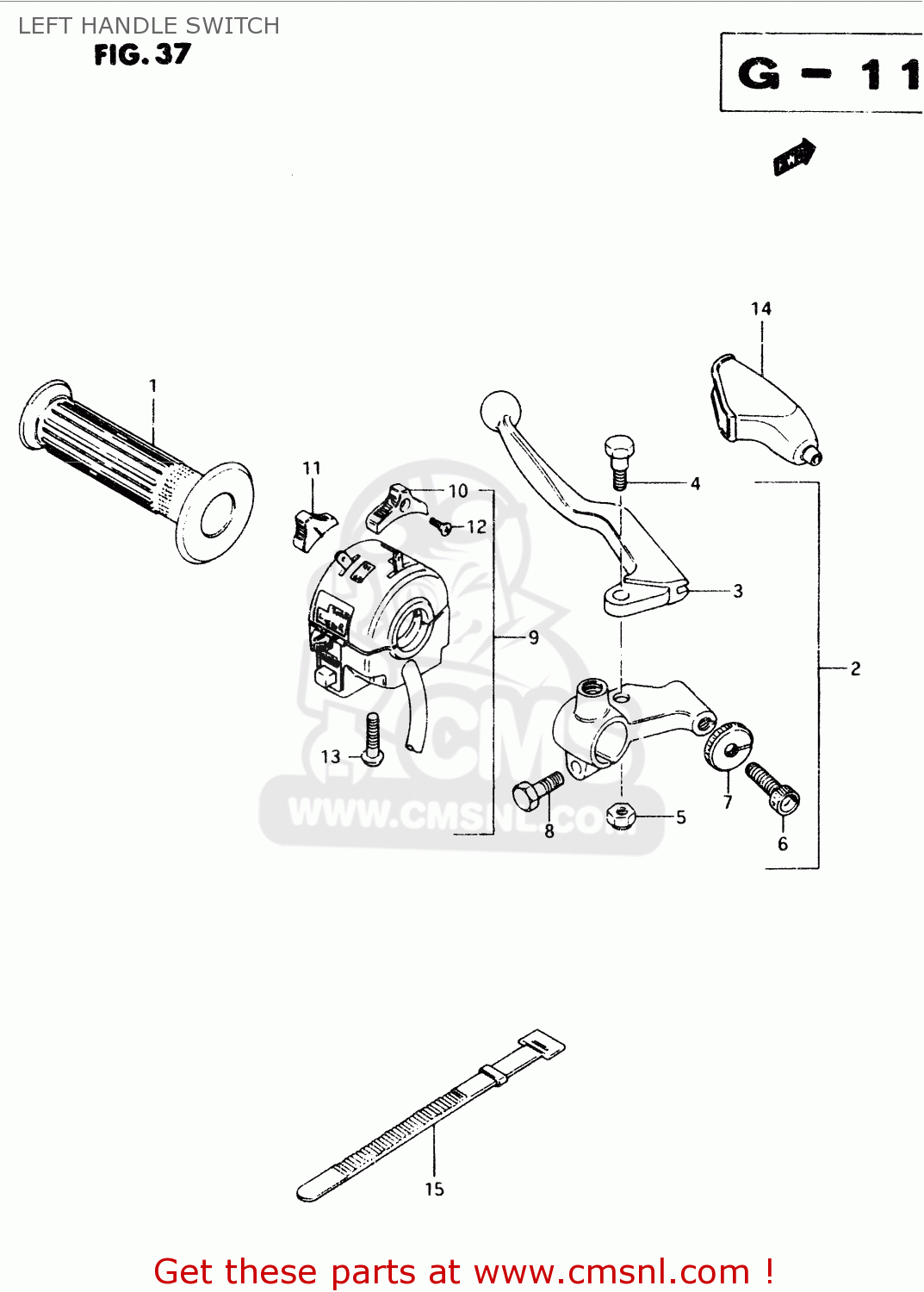 LEFT HANDLE SWITCH TS50XK 1994 (R) (E01 E02 E16 E17 E18 E22 E25)