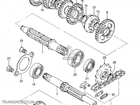 TRANSMISSION - TS50XK 1994 (R) (E01 E02 E16 E17 E18 E22 E25)