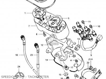 SPEEDOMETER - TACHOMETER - TS50XK 1994 (R) (E01 E02 E16 E17 E18 E22 E25)