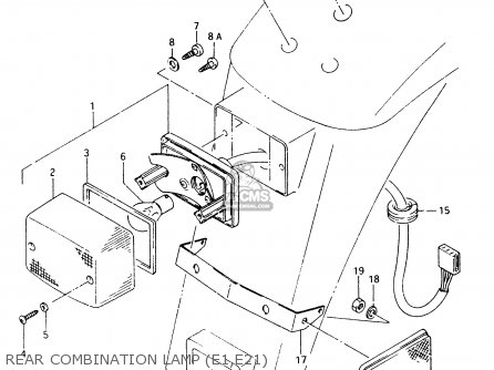 REAR COMBINATION LAMP (E1,E21) - TS50XK 1994 (R) (E01 E02 E16 E17 E18 E22 E25)