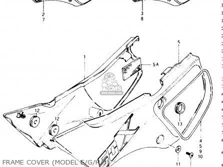 FRAME COVER (MODEL E/G/H/J) - TS50XK 1994 (R) (E01 E02 E16 E17 E18 E22 E25)
