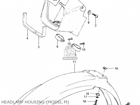 HEADLAMP HOUSING (MODEL M) - TS50XK 1994 (R) (E01 E02 E16 E17 E18 E22 E25)
