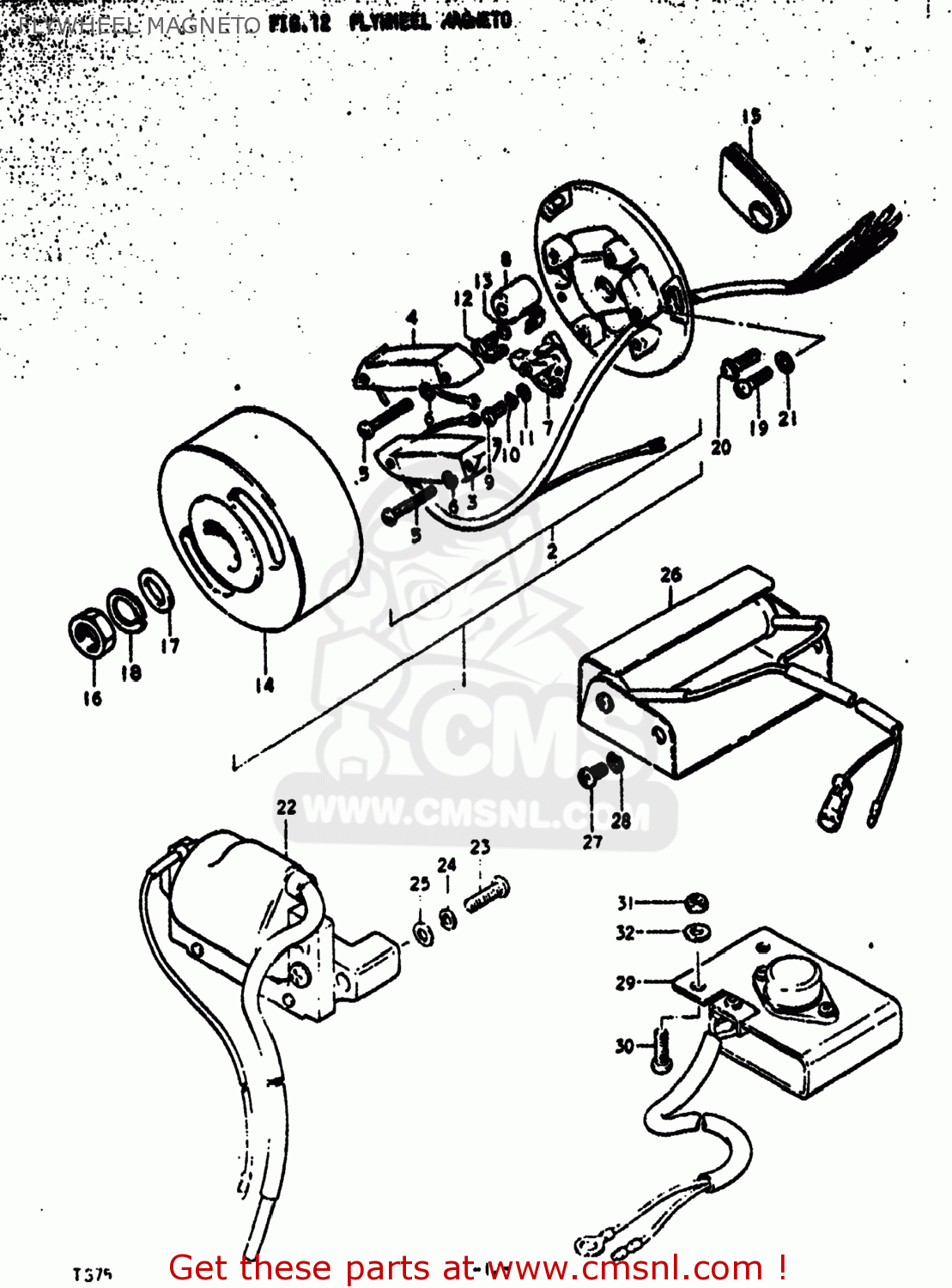 FLYWHEEL MAGNETO TS75 1975 (M) USA (E03)