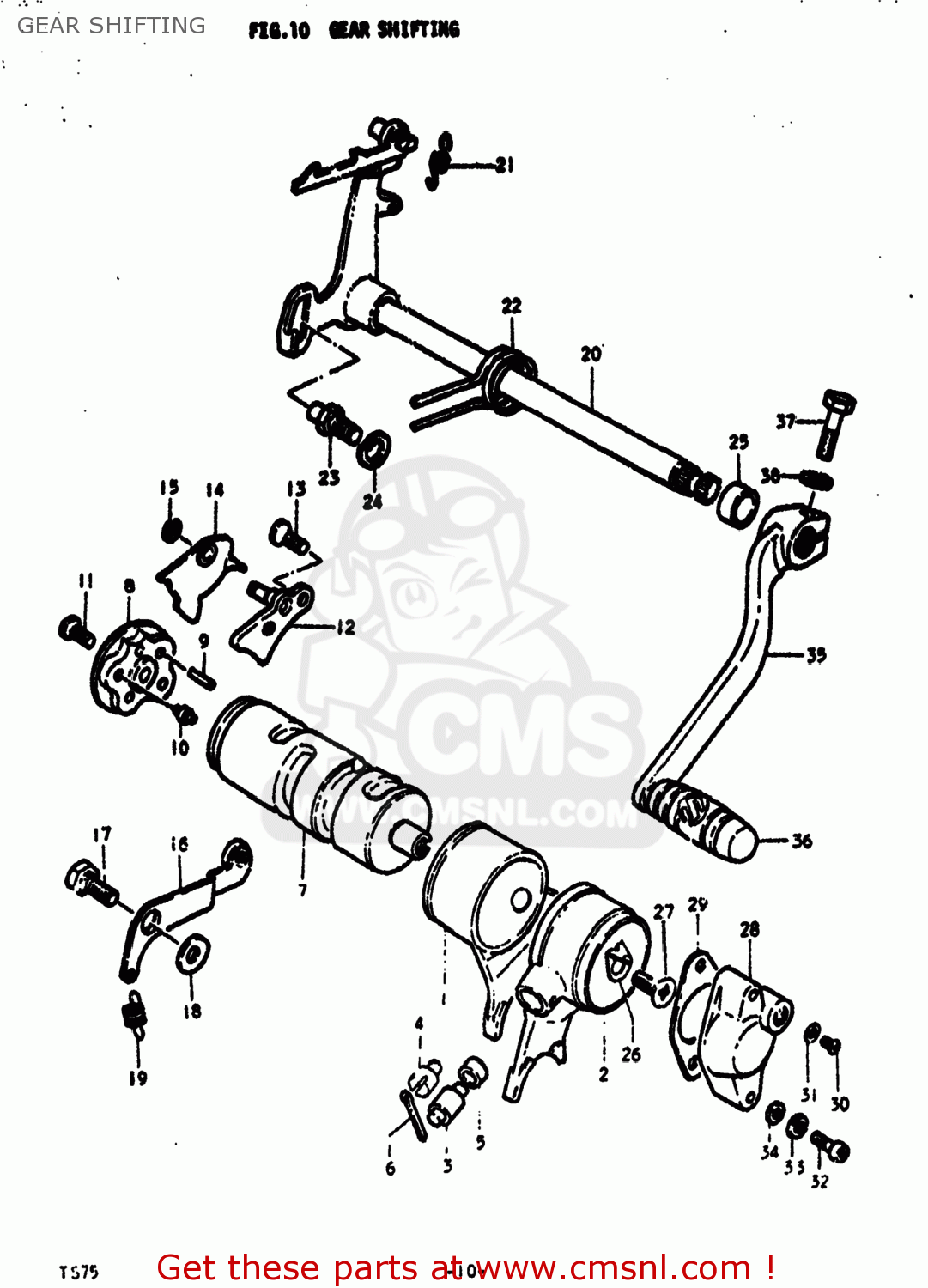 GEAR SHIFTING TS75 1975 (M) USA (E03)