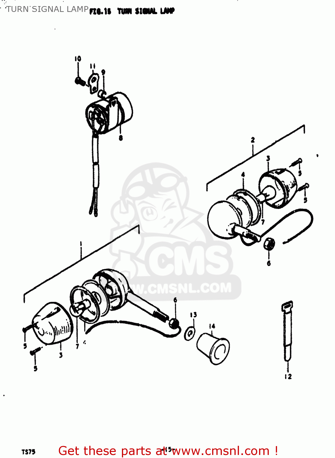 TURN SIGNAL LAMP TS75 1975 (M) USA (E03)