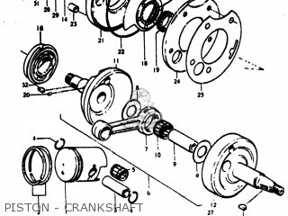 PISTON - CRANKSHAFT - TS75 1975 (M) USA (E03)