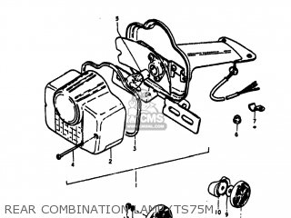 REAR COMBINATION LAMP (TS75M - TS75 1975 (M) USA (E03)