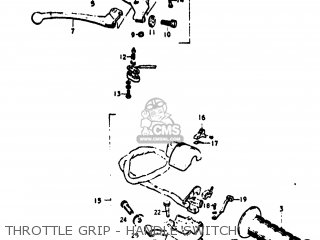 THROTTLE GRIP - HANDLE SWITCH - TS75 1975 (M) USA (E03)