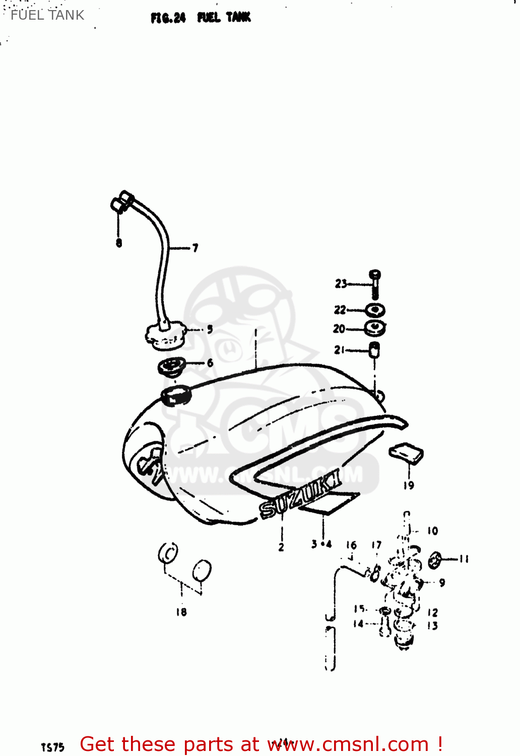 FUEL TANK TS75 1976 (A) USA (E03)