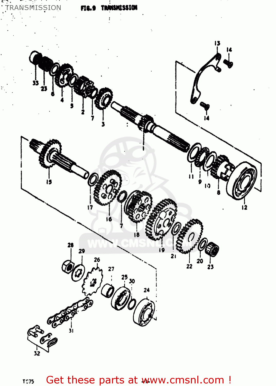 TRANSMISSION TS75 1976 (A) USA (E03)