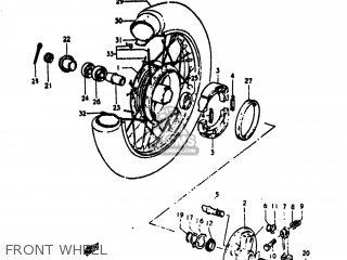 FRONT WHEEL - TS75 1976 (A) USA (E03)