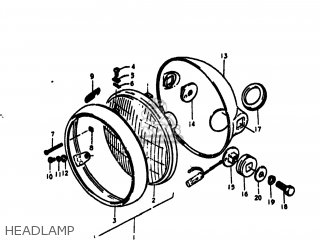 HEADLAMP - TS75 1976 (A) USA (E03)