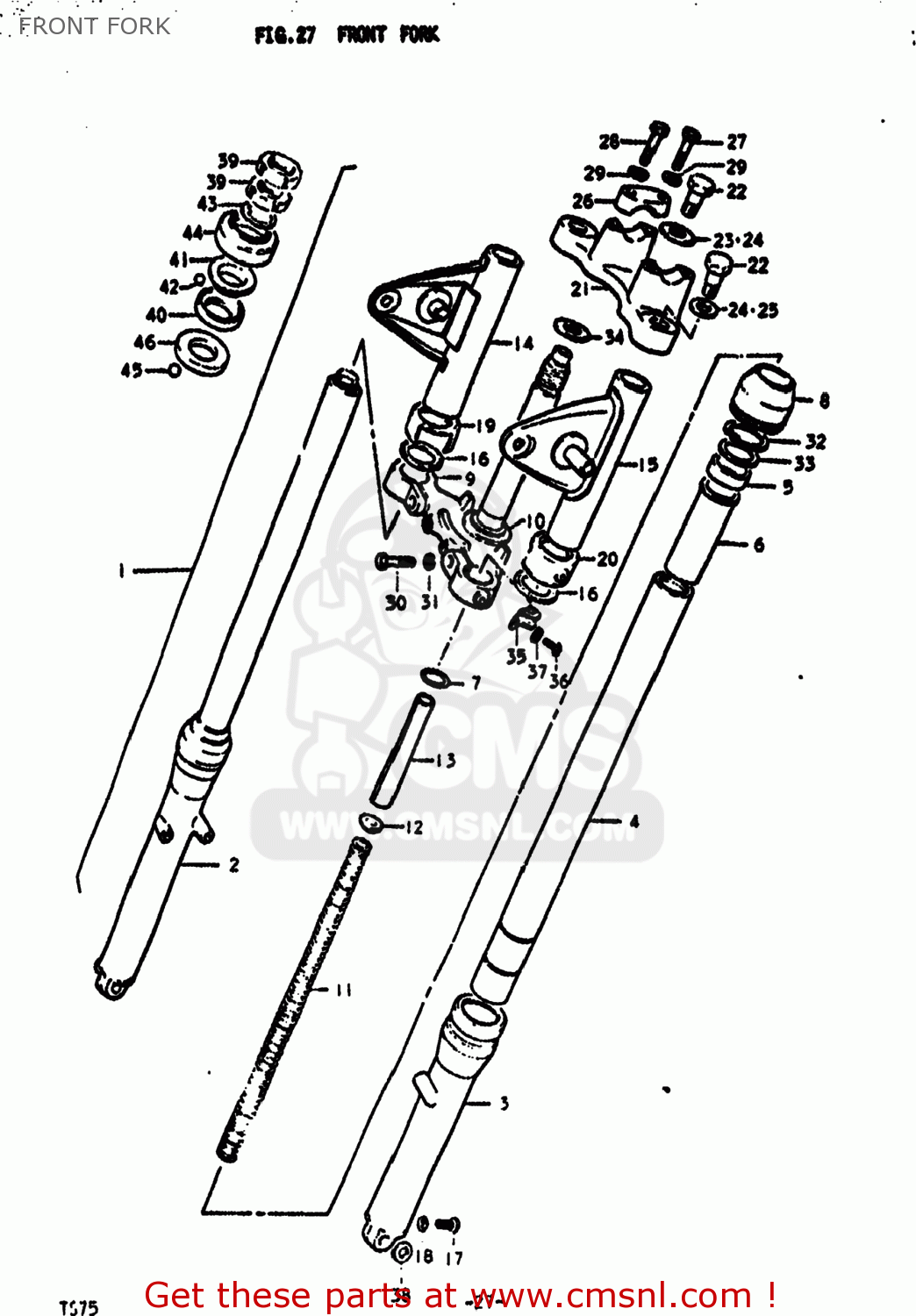 FRONT FORK TS75 1977 (B) USA (E03)