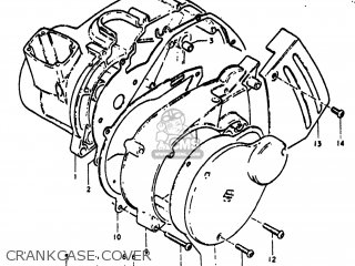 CRANKCASE COVER - TS75 1977 (B) USA (E03)