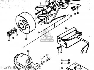 FLYWHEEL MAGNETO - TS75 1977 (B) USA (E03)