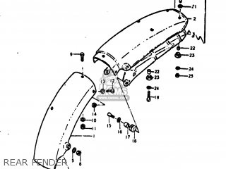REAR FENDER - TS75 1977 (B) USA (E03)