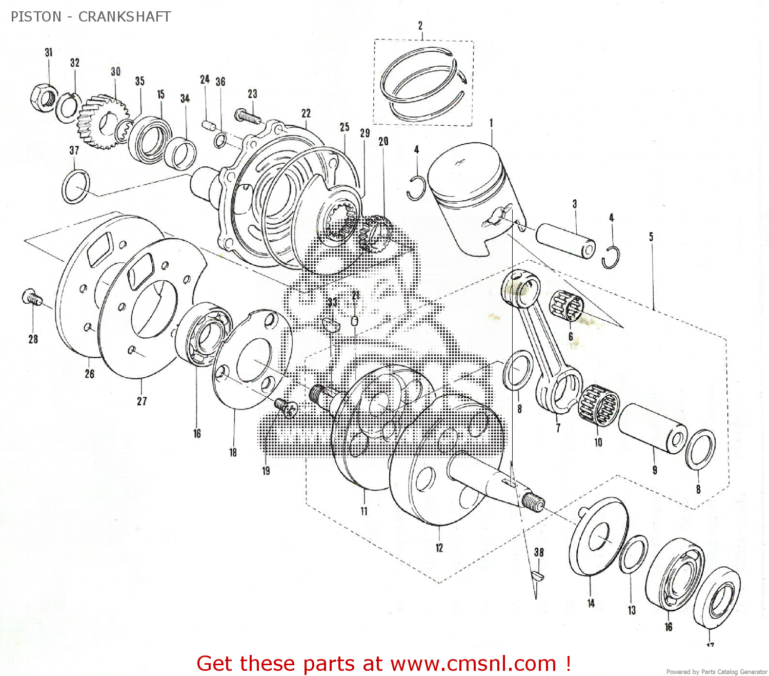 PISTON - CRANKSHAFT TS90
