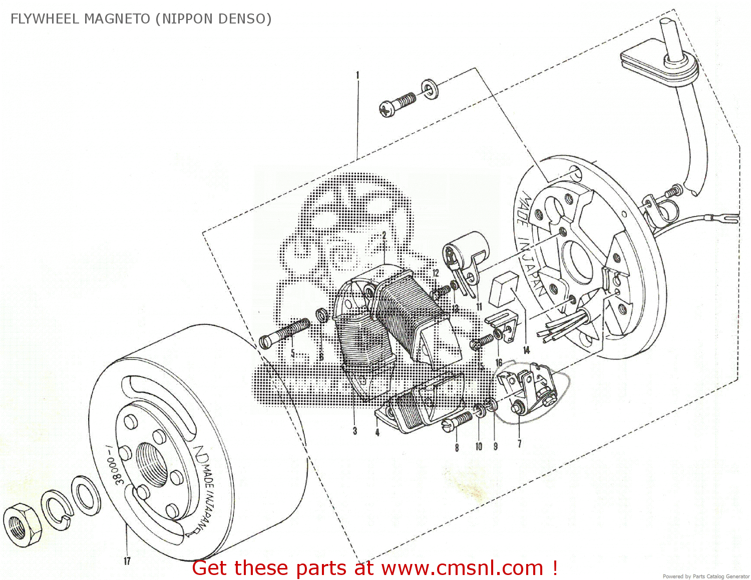 FLYWHEEL MAGNETO (NIPPON DENSO) TS90