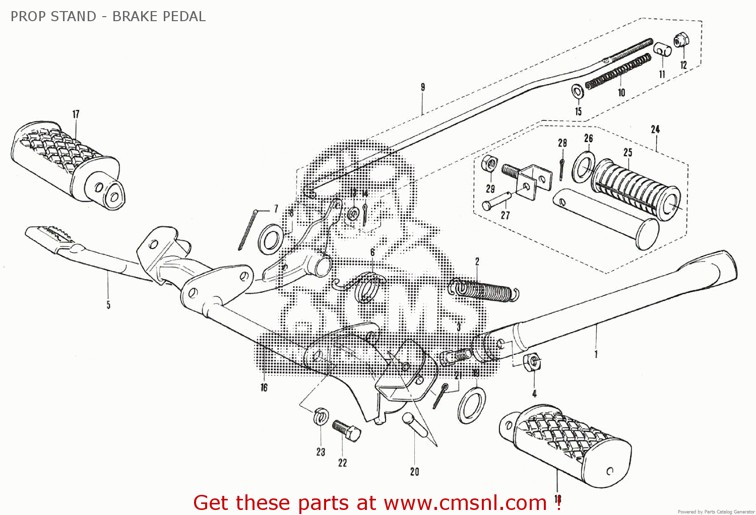 PROP STAND - BRAKE PEDAL TS90