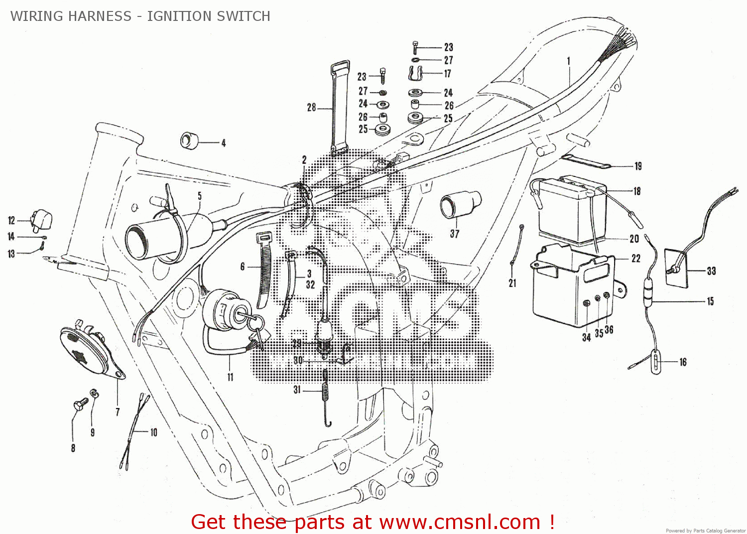 WIRING HARNESS - IGNITION SWITCH TS90