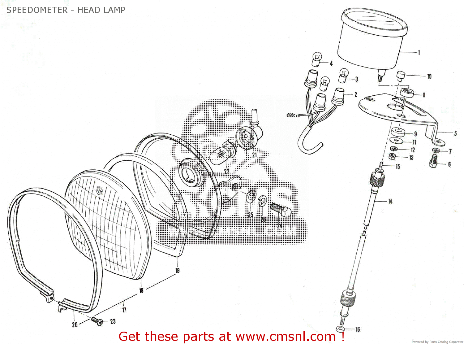 SPEEDOMETER - HEAD LAMP TS90