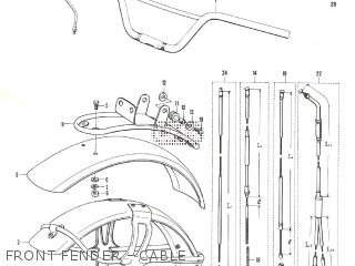 FRONT FENDER - CABLE - TS90