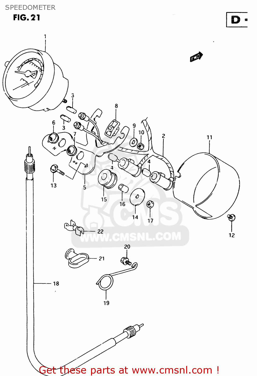 SPEEDOMETER TU250X 1997 (V) (E02 E04 E17 E24 E25 E34 E39)