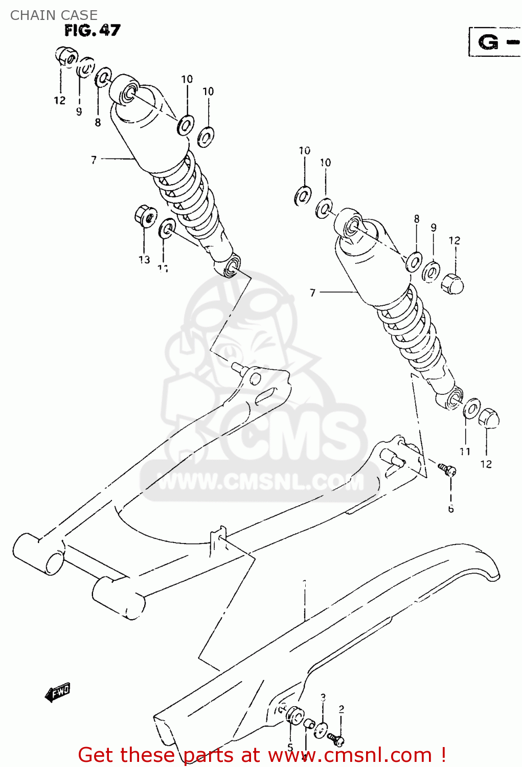 CHAIN CASE TU250X 1997 (V) (E02 E04 E17 E24 E25 E34 E39)