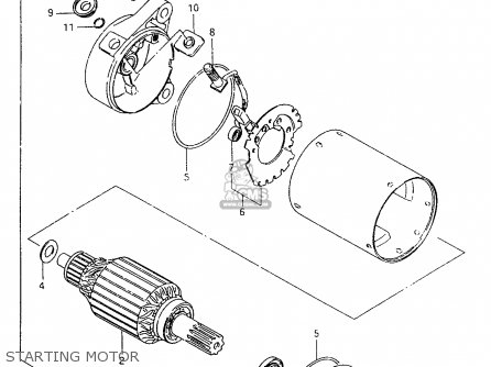 STARTING MOTOR - TU250X 1997 (V) (E02 E04 E17 E24 E25 E34 E39)