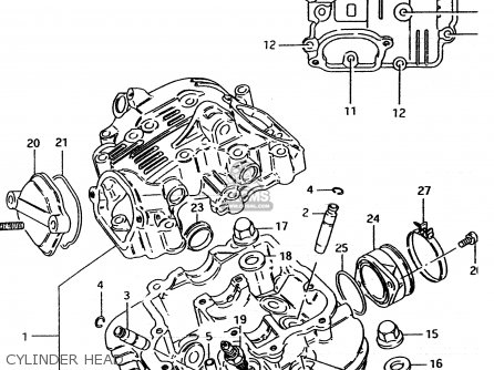 CYLINDER HEAD - TU250X 1997 (V) (E02 E04 E17 E24 E25 E34 E39)