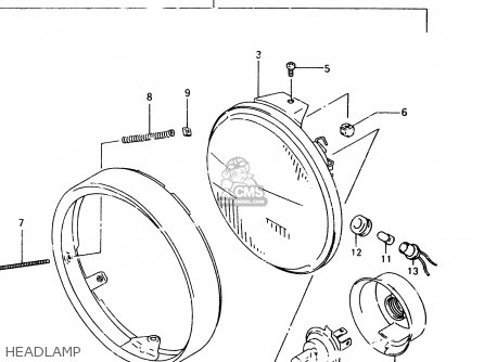 HEADLAMP - TU250X 1997 (V) (E02 E04 E17 E24 E25 E34 E39)