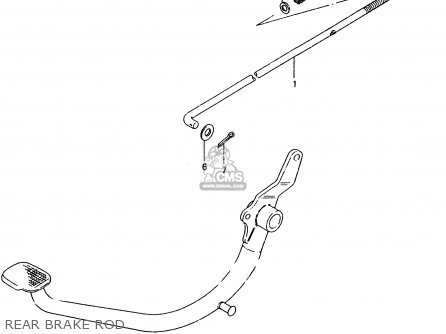 REAR BRAKE ROD - TU250X 1997 (V) (E02 E04 E17 E24 E25 E34 E39)