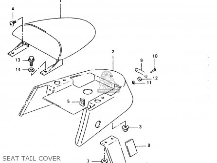 SEAT TAIL COVER - TU250X 1997 (V) (E02 E04 E17 E24 E25 E34 E39)