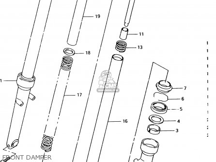 FRONT DAMPER - TU250X 1997 (V) (E02 E04 E17 E24 E25 E34 E39)