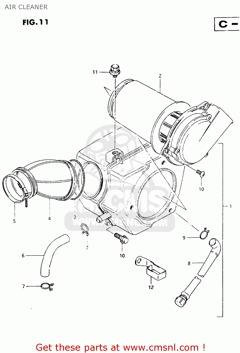 AIR CLEANER TU250X 1998 (W) (E02 E04 E17 E24 E25 E34 E39)