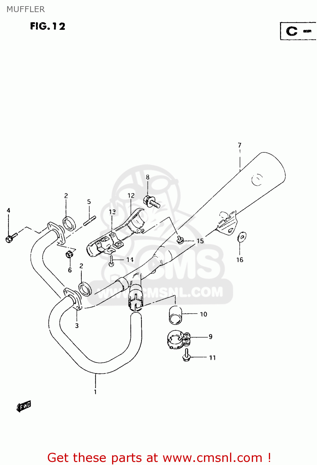 MUFFLER TU250X 1998 (W) (E02 E04 E17 E24 E25 E34 E39)